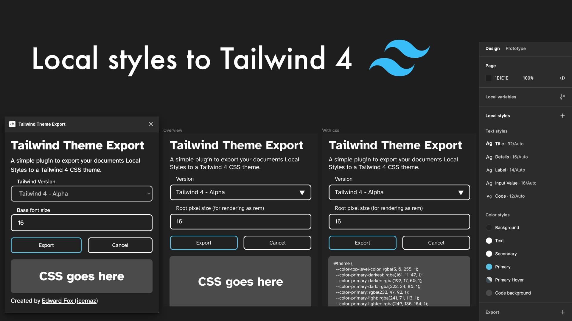 Creating a Figma Plugin for Tailwind 4